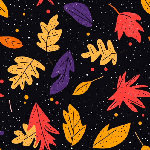 Abstract Autumn Leaves on Black Background Abstract Autumn Leaves on Black Background thumbnail