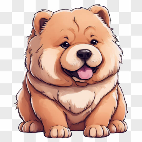 Download Adorable Cartoon Chow Chow Dog Cartoons Online - Creative Fabrica