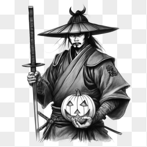 オリジナル　侍(鉛筆画) Download Pencil Sketch of a Samurai Warrior Sketches Online