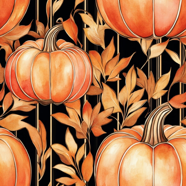 Download Autumn Pattern with Pumpkins and Leaves Patterns Online ...
