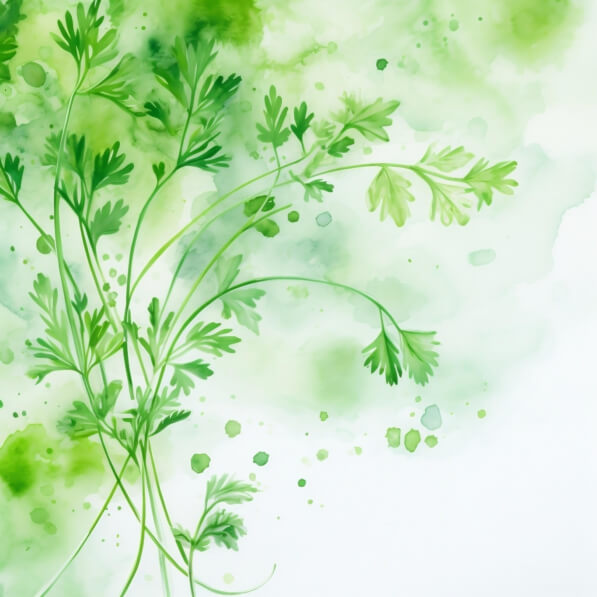 Download Watercolor Cilantro Leaves on Green Background Backgrounds ...