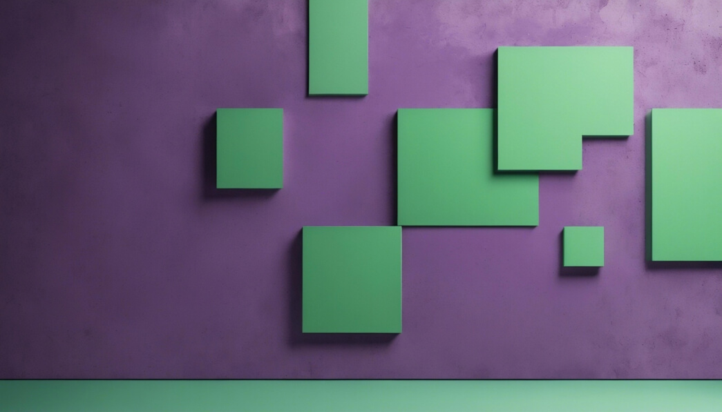 Download Geometric Abstract Design in Green and Purple Backgrounds ...