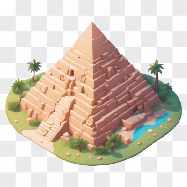 Download Ancient Pyramid Surrounded by Lush Environment Cartoons Online ...