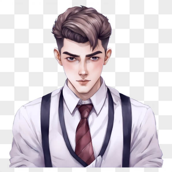 Download Stylish Young Man in Formal Attire Cartoons Online - Creative ...
