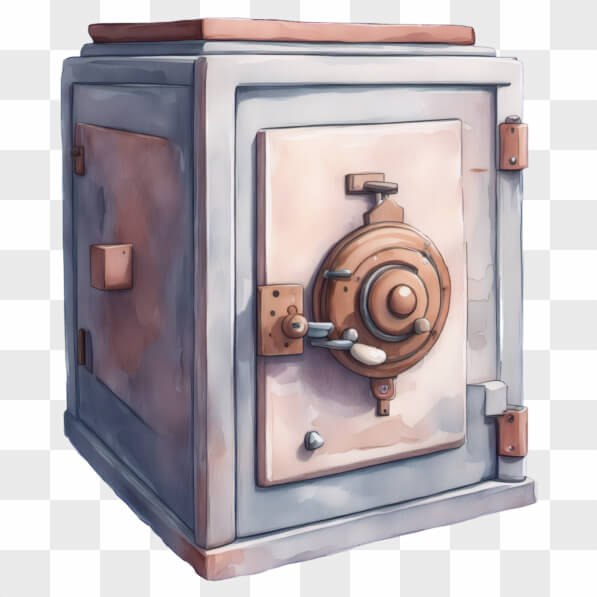 Download Vintage Safe with Intricate Lock Mechanism Cartoons Online ...