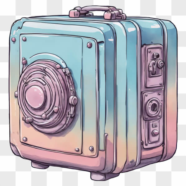 Download Stylized Vintage Suitcase with Artistic Design Cartoons Online ...