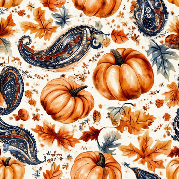 Download Autumn Pattern with Pumpkins and Leaves Patterns Online ...