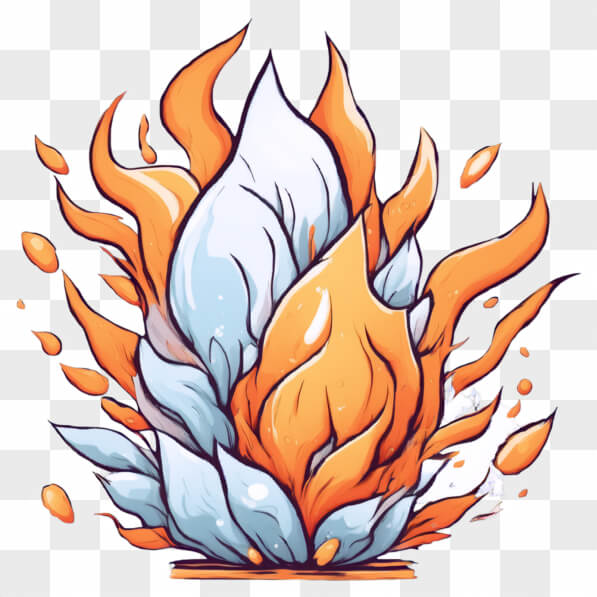 Download Abstract Flame Design in Orange and Blue Cartoons Online ...