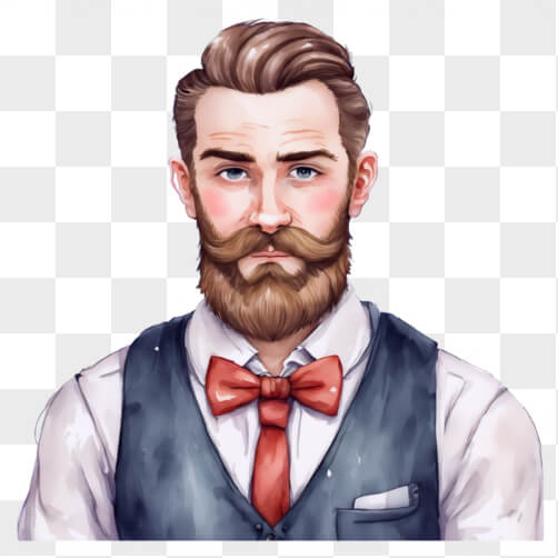 Download Man in vintage attire with bow tie and top hat Cartoons Online ...