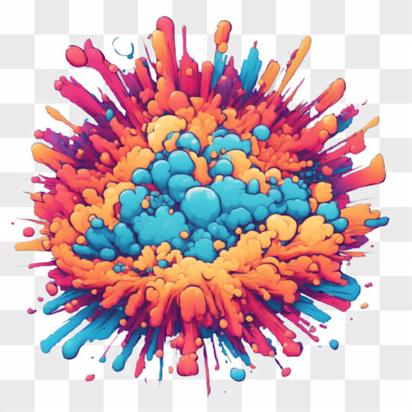 Download Colorful Explosion of Bubbles Cartoons Online - Creative Fabrica