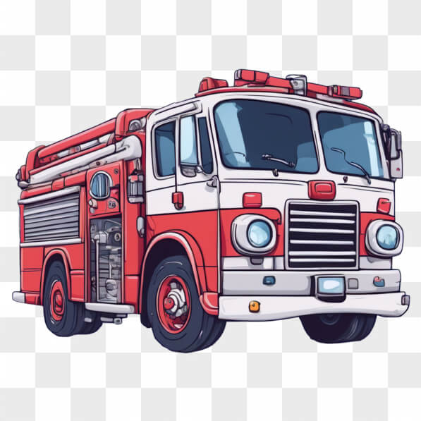 Fire Engine Cartoon Front View Download Cartoon Style Fire Truck Cartoons Online - Creative Fabrica