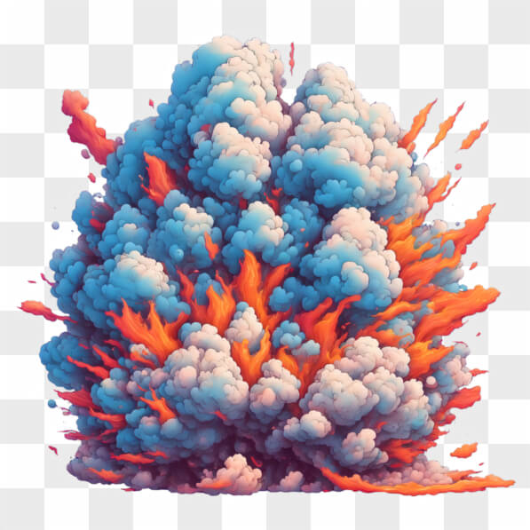 Download Vibrant Explosion of Colorful Clouds and Flames Cartoons ...