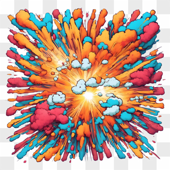 School Exploding Cartoon Download Colorful Explosion Cartoons Online - Creative Fabrica