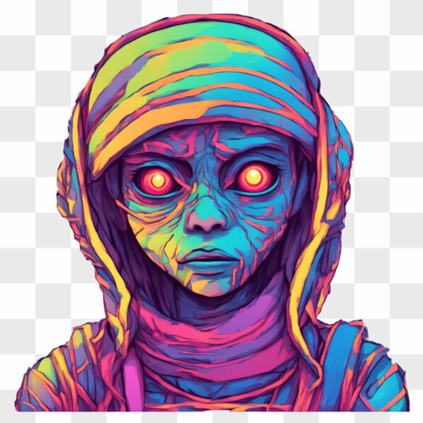 W WIDMANN MILANO Party Fashion Invisible Face Mask With Hood And Shiny Eyes, Fade Effect In A Fade Out Effect For Halloween