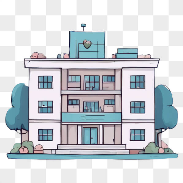 Cartoon Computer Building Download Modern Cartoonish Building with Greenery Cartoons Online ...