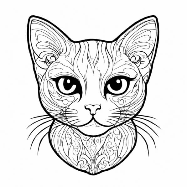 Download Intricate Cat Illustration Coloring pages Online - Creative ...