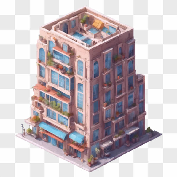 Poool Building Cartoon Download Modern Apartment Building with Rooftop Pools Cartoons Online ...