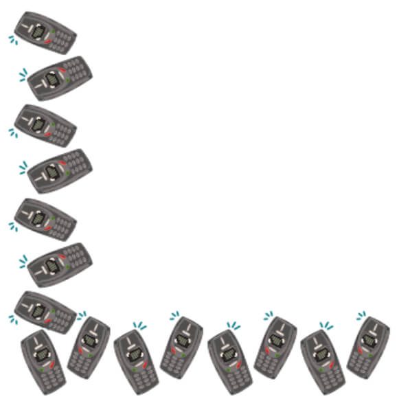 Download Vintage Mobile Phones in a Diagonal Arrangement Borders ...