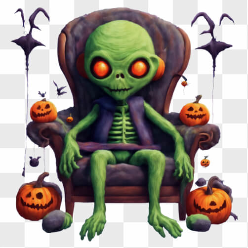 Download Purple Alien in the Dark Cartoons Online - Creative Fabrica