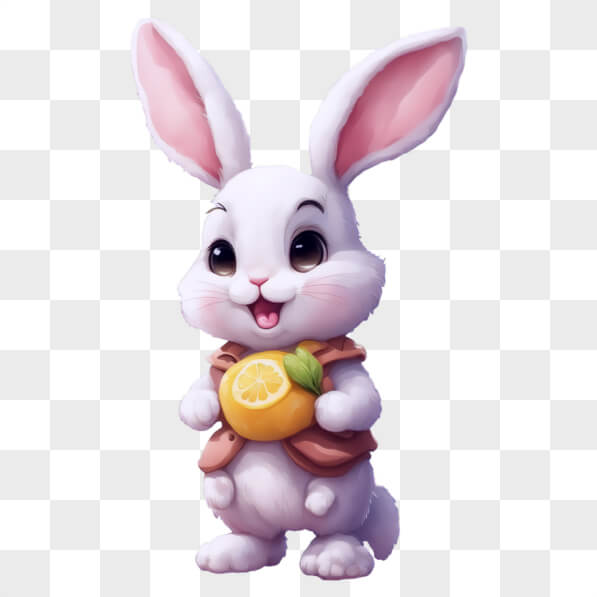 Download Cute Cartoon Rabbit Holding a Lemon Cartoons Online - Creative ...