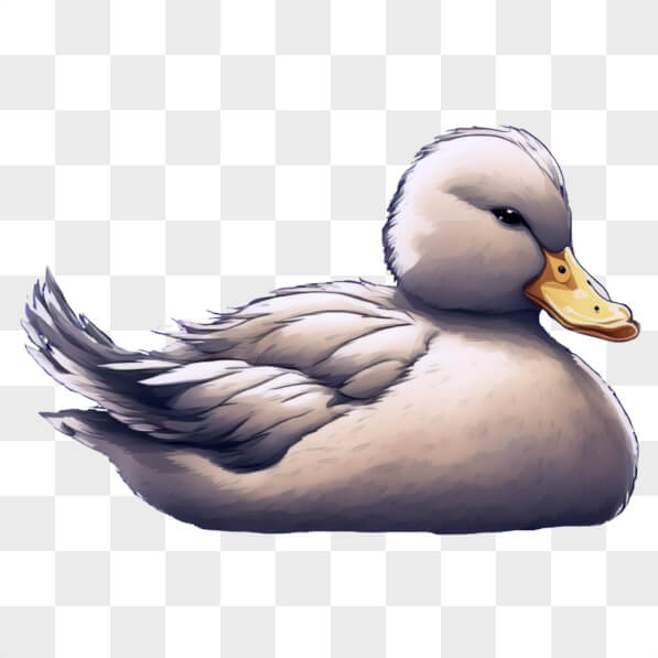 Duck Sit Position Download Illustrated Duck in Resting Position Cartoons Online ...