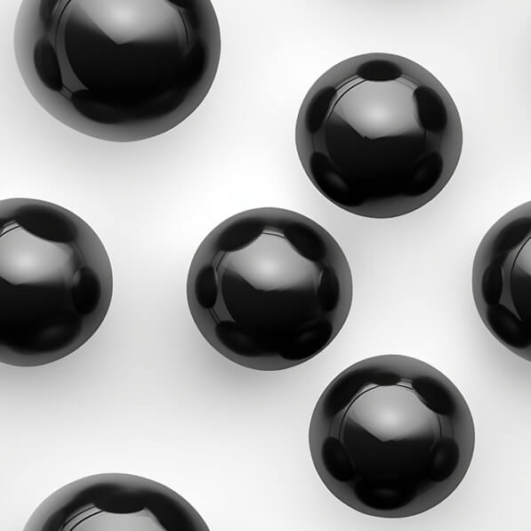 Download Black Glossy Spheres on White Background Patterns Online