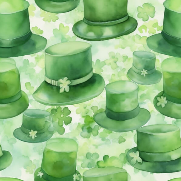Download Green Hats and Clovers for St. Patrick's Day Patterns Online ...