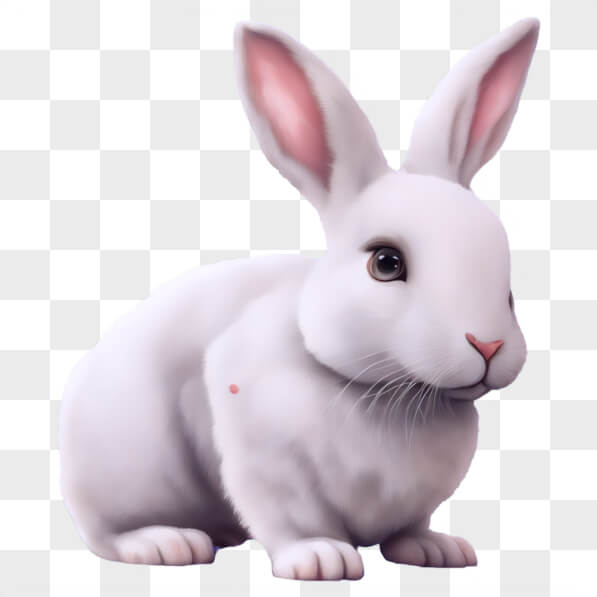 Download Cute White Rabbit Cartoons Online - Creative Fabrica
