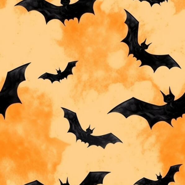 Download Pattern of Black Bats on Orange Background Patterns Online ...