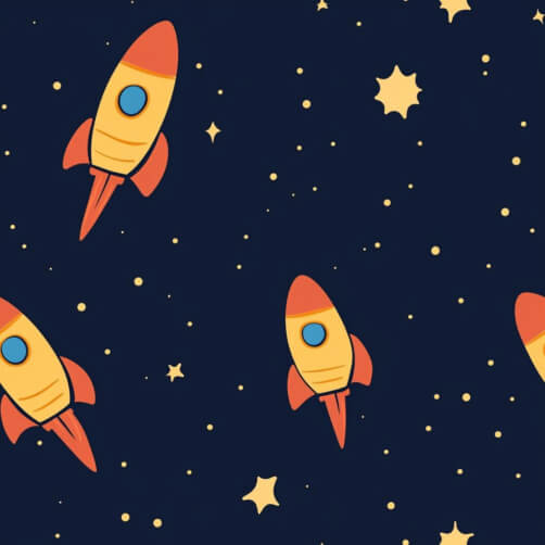 Razzi Colorati nel Motivo Spaziale thumbnail