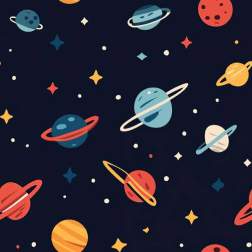 Pattern Planeta Colorato nello Spazio thumbnail