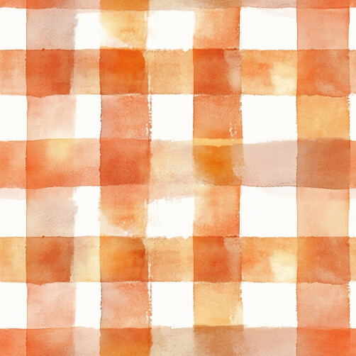 Orange und Weiß Wasserfarben Kariertes Muster Hintergründe thumbnail
