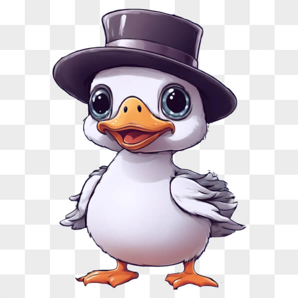 Java Cartoon Duck Download Cute Animated Duck Character in a Top Hat Cartoons Online ...