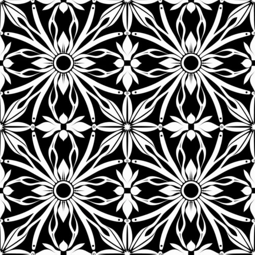 Download Black and White Floral Pattern Patterns Online - Creative Fabrica