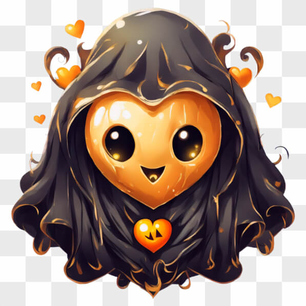 Baixe Personagem Kawaii com rosto de coração e capuz Kawaii - Creative ...