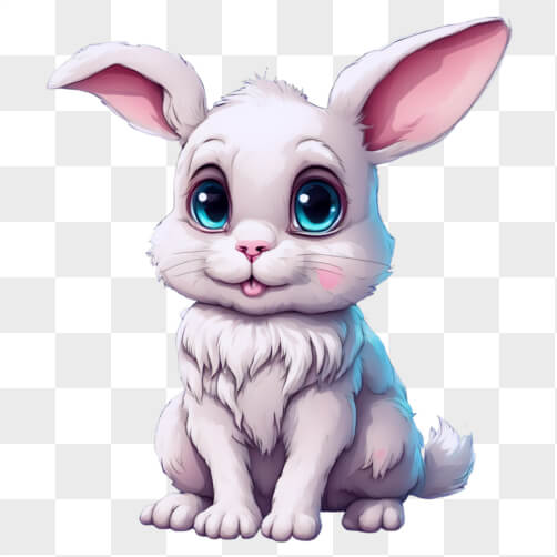 Download Cute Cartoon White Rabbit Cartoons Online - Creative Fabrica