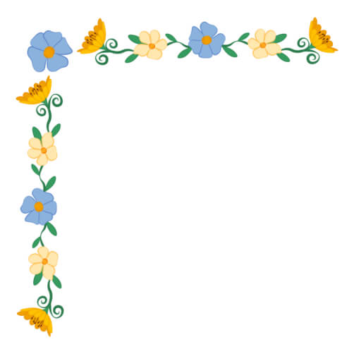 Download Floral Border Design Borders & Corners Online - Creative Fabrica
