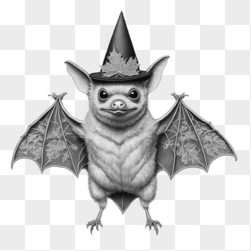 Whimsical Bat in Witch Hat Patterns Whimsical Bat in Witch Hat Patterns thumbnail
