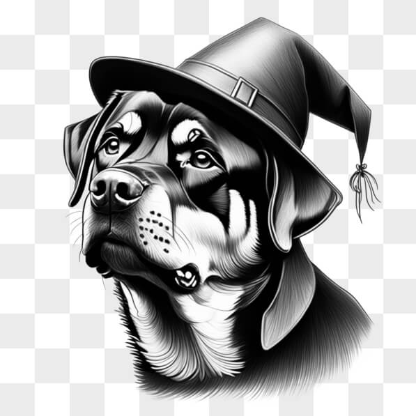 Download Dog in a Witch Hat Sketches Online - Creative Fabrica