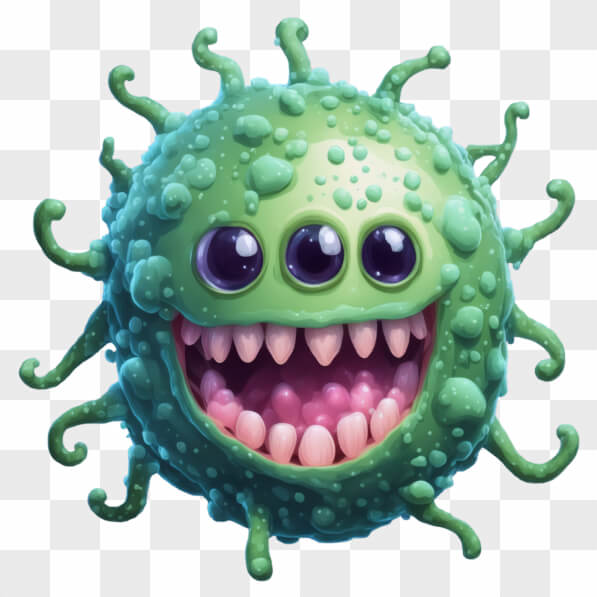 Download Friendly Cartoon Microbe Character Cartoons Online - Creative ...