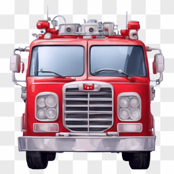 Fire Engine Cartoon Front View Download Bright Red Fire Truck Front View Cartoons Online - Creative ...