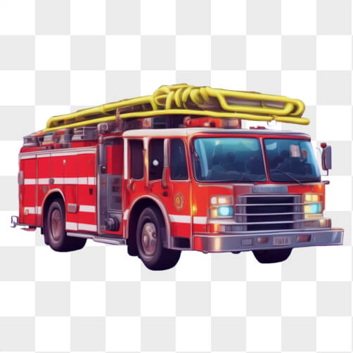 Red Fire Truck with Yellow Hoses Patterns Red Fire Truck with Yellow Hoses Patterns thumbnail