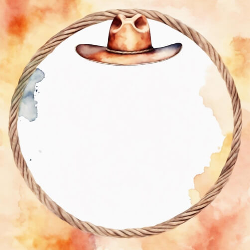 Download Cowboy Hat Illustration with Rope Frame Backgrounds Online ...