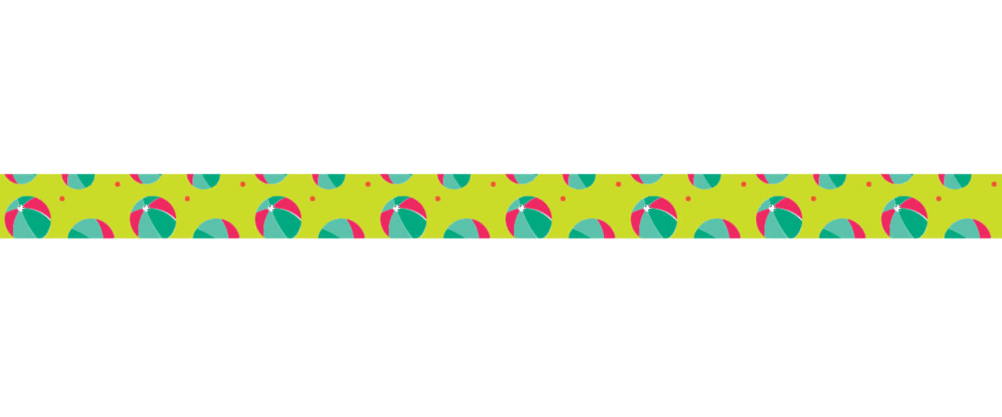 Download Colorful Beach Ball Pattern on Green Background Borders ...