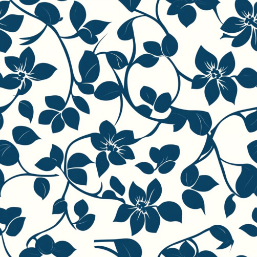 Download Floral Pattern Design in Dark Blue and Cream Patterns Online ...