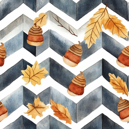 Autumn Watercolor Pattern with Chevron Design Autumn Watercolor Pattern with Chevron Design thumbnail