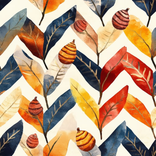 Autumn Leaves Pattern in Watercolor Autumn Leaves Pattern in Watercolor thumbnail
