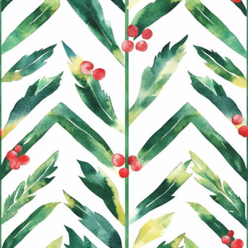 Watercolor Pattern of Leaves and Berries Watercolor Pattern of Leaves and Berries thumbnail