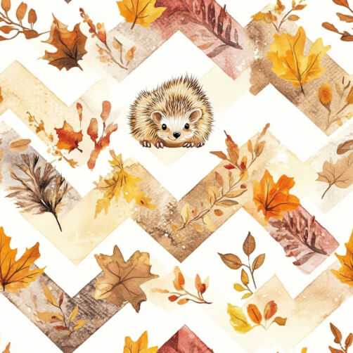 Hedgehog Among Autumn Leaves Hedgehog Among Autumn Leaves thumbnail