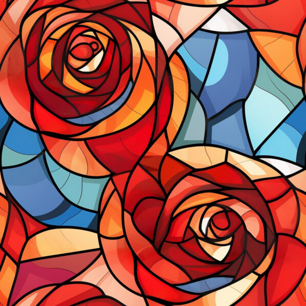 Stained Window Pattern Rose Stained Glass Rose Patterns - Download Seamless Stained Glass Rose ...